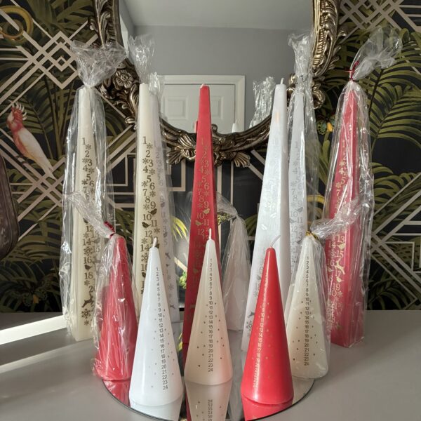 Countdown Advent Candle Red 32cm